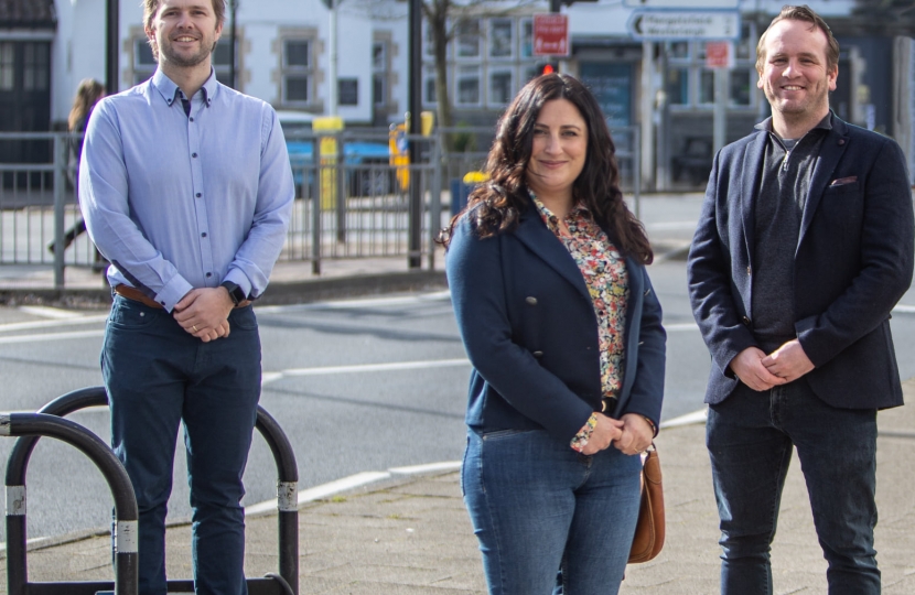 Cllr Liz Brennan, Cllr Ben Burton & Cllr James Griffiths 