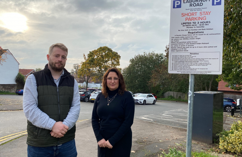 Cllrs Sam Bromiley and Liz Brennan