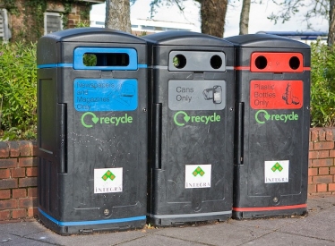 recycling bins