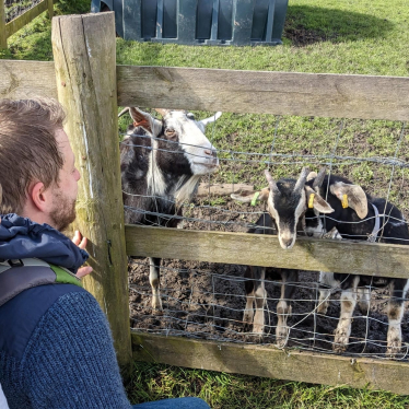 Cllr Sam Bromiley at Grimsbury Farm